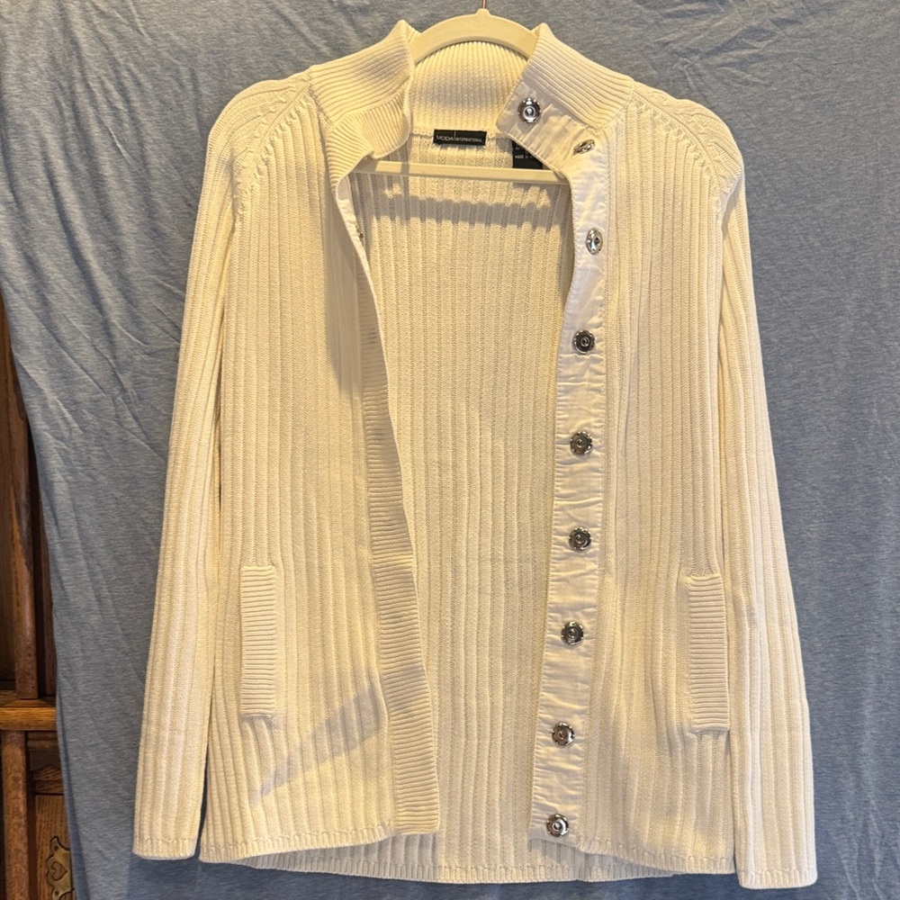 Moda International White Knit Sweater